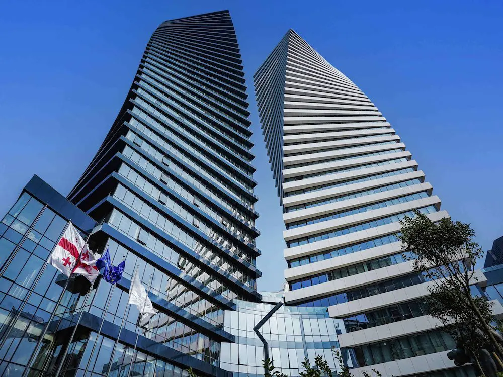 Modern Tbilisi business towers